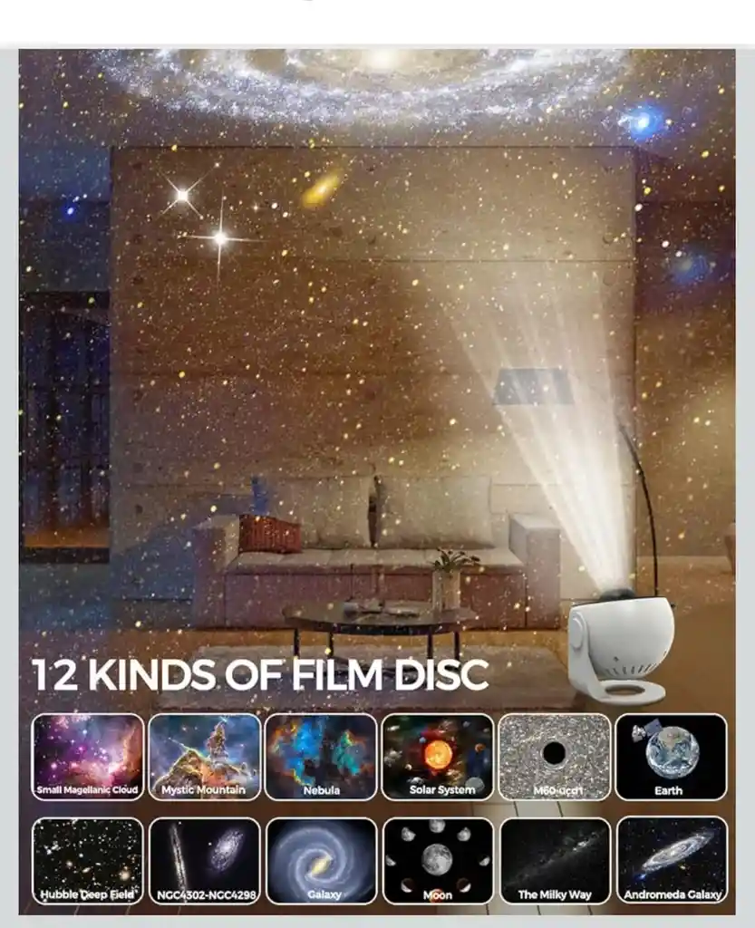 Lámpara Proyector Realista Galaxia Espacio Nebulosa