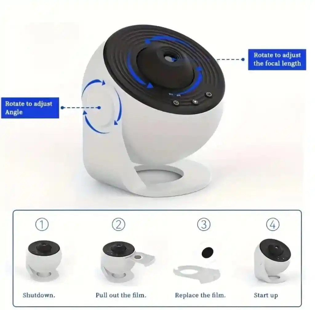 Lámpara Proyector Realista Galaxia Espacio Nebulosa