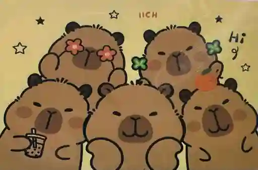 Fondos Decorativos Fiestas Infantil Capibara Temática 80cmx120cm