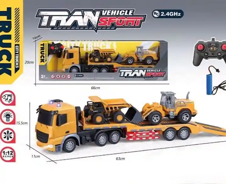 Tractomula Con Volqueta Retroexcavadora Control Remoto