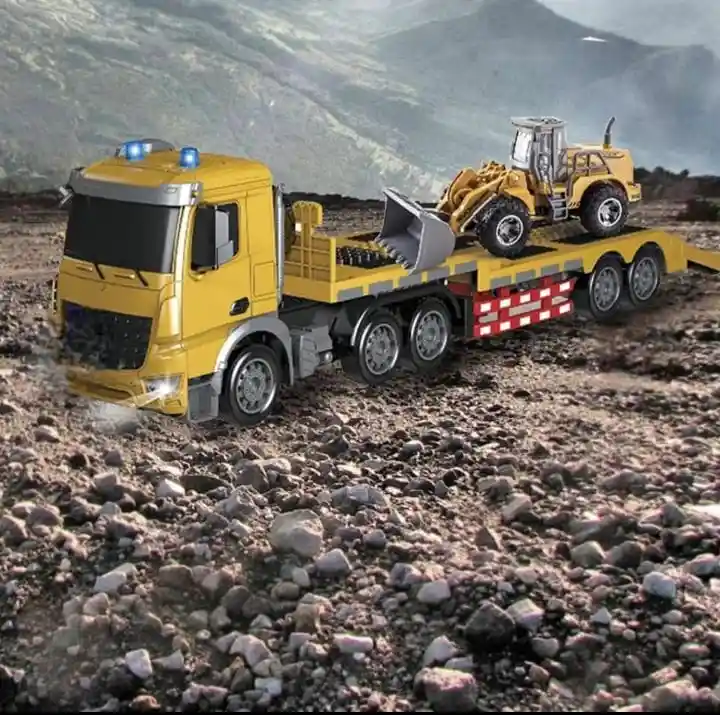 Tractomula Con Volqueta Retroexcavadora Control Remoto