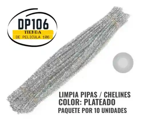 Limpia Pipas Plateados X 10 Und Chelines