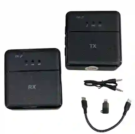 Micrófono Inalámbrico 2.4 Ghz Con Reducción De Ruido Y Efecto Eco – Compatible Con Android, Iphone Y Cámaras