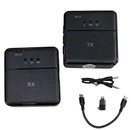 Micrófono Inalámbrico 2.4 Ghz Con Reducción De Ruido Y Efecto Eco – Compatible Con Android, Iphone Y Cámaras