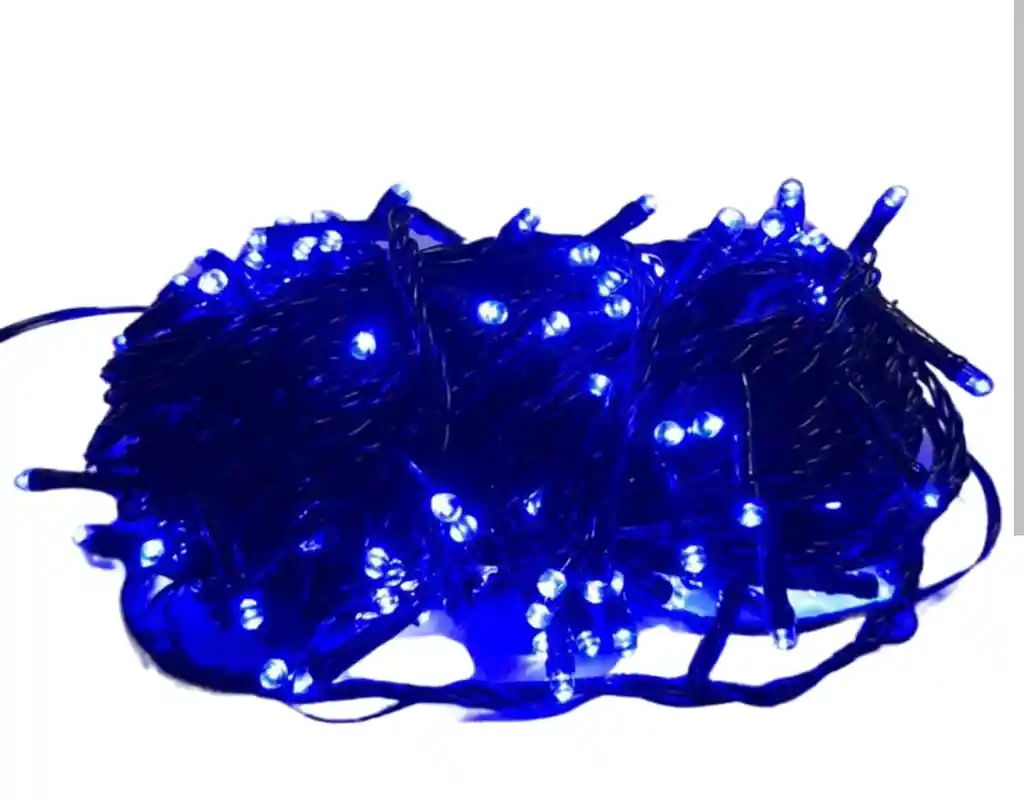 Alumbrado Luces Lineales Tono Azul Led Con Continuidad 13m 200 Bombillos 110v 60hz Arbol Navidad Pesebre Decoracion