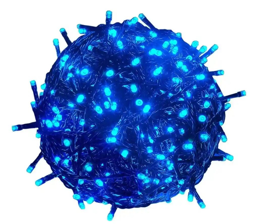 Alumbrado Luces Lineales Tono Azul Led Con Continuidad 13m 200 Bombillos 110v 60hz Arbol Navidad Pesebre Decoracion