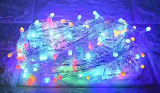 Alumbrado Luces Lineales Multicolor Cable Transparente Con Continuidad 13m 200 Bombillos 110v 60hz Arbol De Navidad Pesebre Decoracion