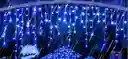Alumbrado Luces Lluvia Tono Azul Led Con Continuidad 3m 96 Bombillos 110v 60hz Decoracion Navidad Exterior Mirador Balcon Ventana
