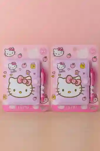 📔💖agenda Hello Kitty + Lapicero | Diseño Rosado Súper Tierno 💖📔