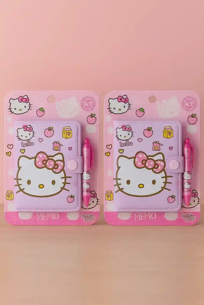 📔💖agenda Hello Kitty + Lapicero | Diseño Rosado Súper Tierno 💖📔