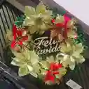 Corona Navideña Decoracion Puerta Ventana Feliz Navidad