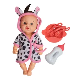 Muñeco Bebe Bata De Baño + Accesorios Juguete Niñas