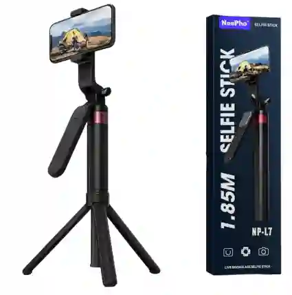 Trípode Selfie Stick Profesional De Aluminio Con Control Bluetooth Y Mástil Panorámico