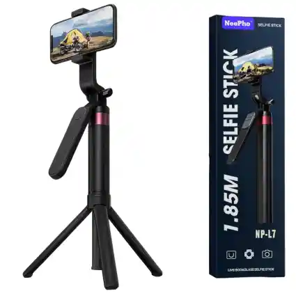 Trípode Selfie Stick Profesional De Aluminio Con Control Bluetooth Y Mástil Panorámico