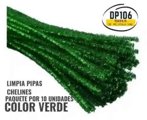 Limpia Pipas Verdes X 10 Und Chelines Metalizados