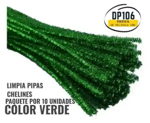 Limpia Pipas Verdes X 10 Und Chelines Metalizados