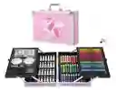 Kit/set De Arte Dibujo Maletin Metalico 145 Piezas Niño Colores