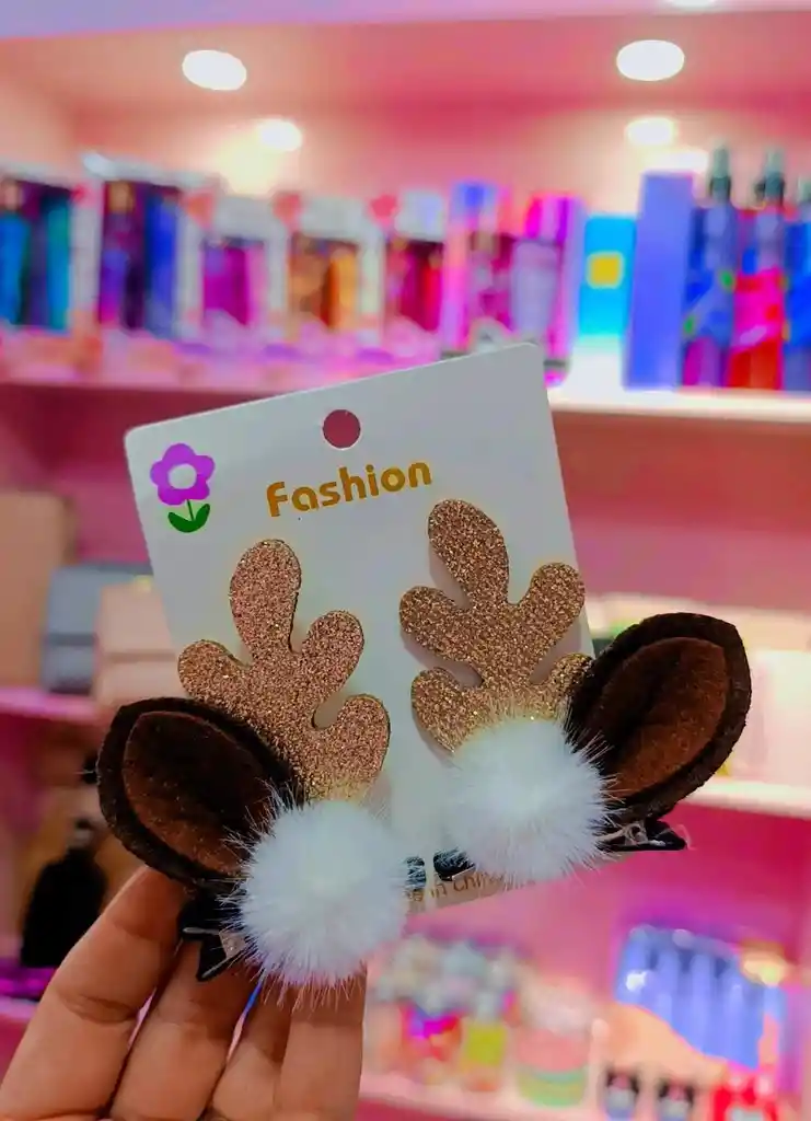 🎄navidad ✨ Pinzas Navideñas Para El Cabello “renos Fashion” 🦌💖