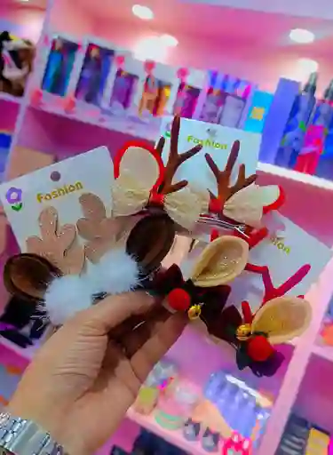 🎄navidad ✨ Pinzas Navideñas Para El Cabello “renos Fashion” 🦌💖