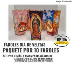 Faroles Dia De Velitas Diseños Surtidos Navideños Y Religiosos 10 Faros