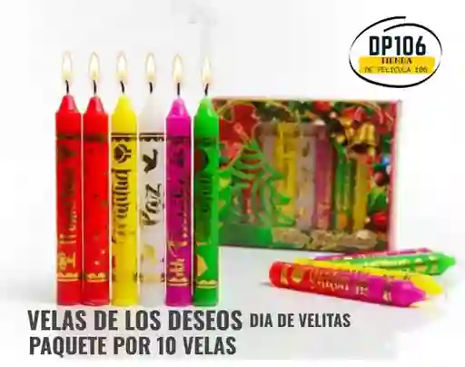 Velas De Los Deseos Dia De Velitas X 10 Und
