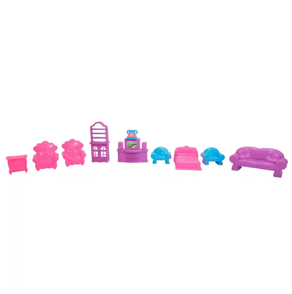 Casa De Muñeca Con Muebles Personajes Extra Grande Juguete