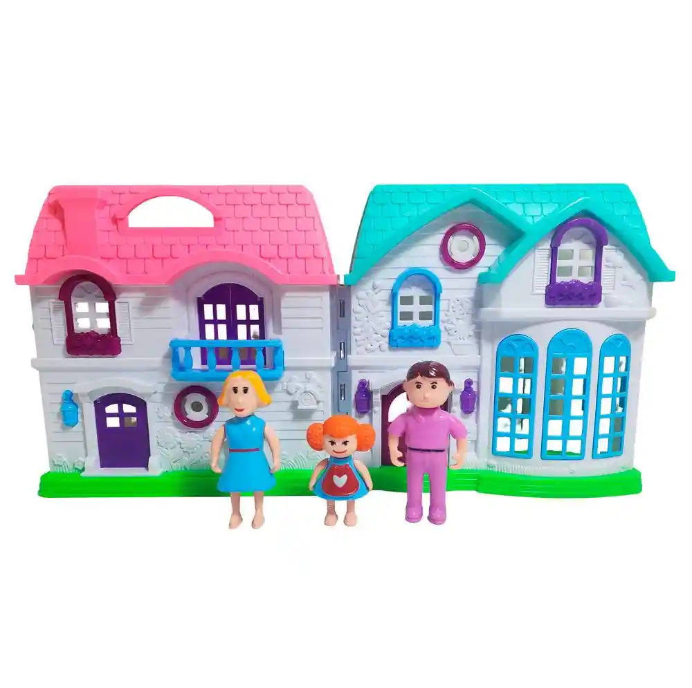 Casa De Muñeca Con Muebles Personajes Extra Grande Juguete