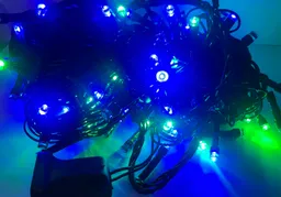 Luces Led De Navidad 100 Bombillos Luz Multicolor Cable Verde