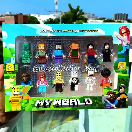 Set Minecraft X12 Figuras Tipo Lego 5cms