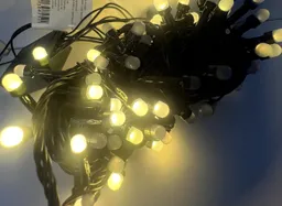 Luces Led Humo De Navidad 100 Bombillos Luz Cálida Cable Verde