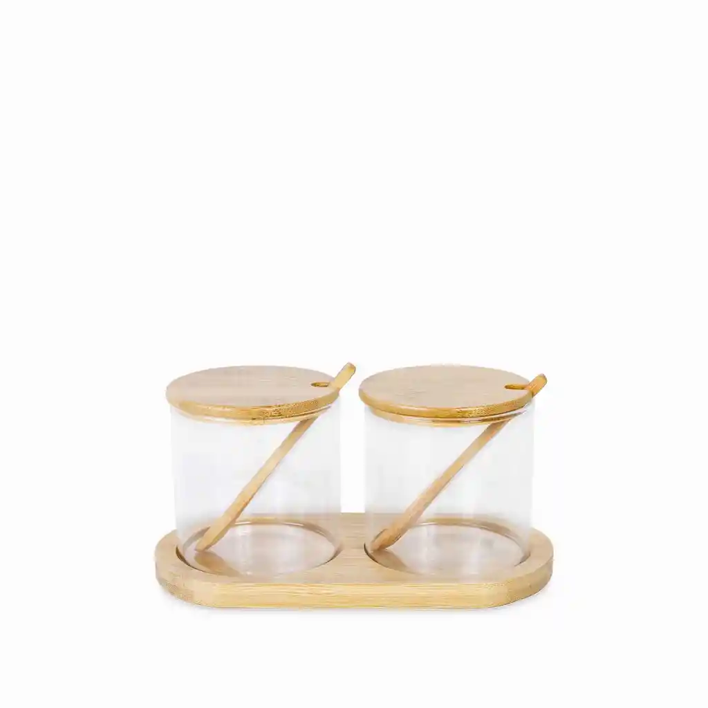 Set Recipientes Para Especias Con Cuchara Ambiente Gourmet