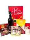 Ancheta Sabores Que Brillan Con Vino, Natilla Y Tapas De Queso - Regalo De Navidad - Ancheta Regalo Familiar O Empresarial