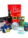 Ancheta Ho Ho Box Con Vino, Galletas Y Chocolates - Regalo De Navidad - Ancheta Regalo Familiar O Empresarial