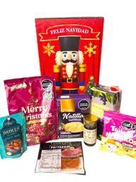 Ancheta Nuestra Navidad Con Galletas, Vino Y Peperonni - Regalo De Navidad - Ancheta Regalo Familiar O Empresarial