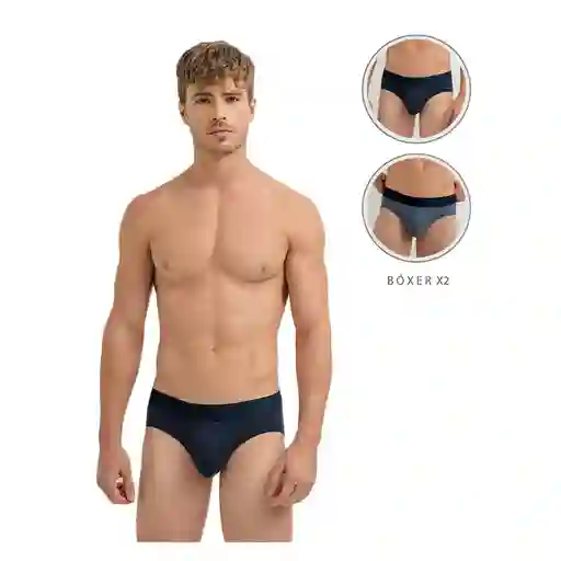 Pantaloncillo X2 Clásico en Algodón Masculino Vozu X2 Punto Blanco Talla 32