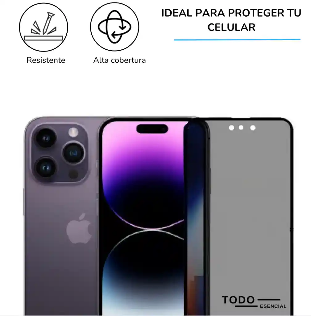 Vidrio Antiespia Templado Iphone 14 Pro Max