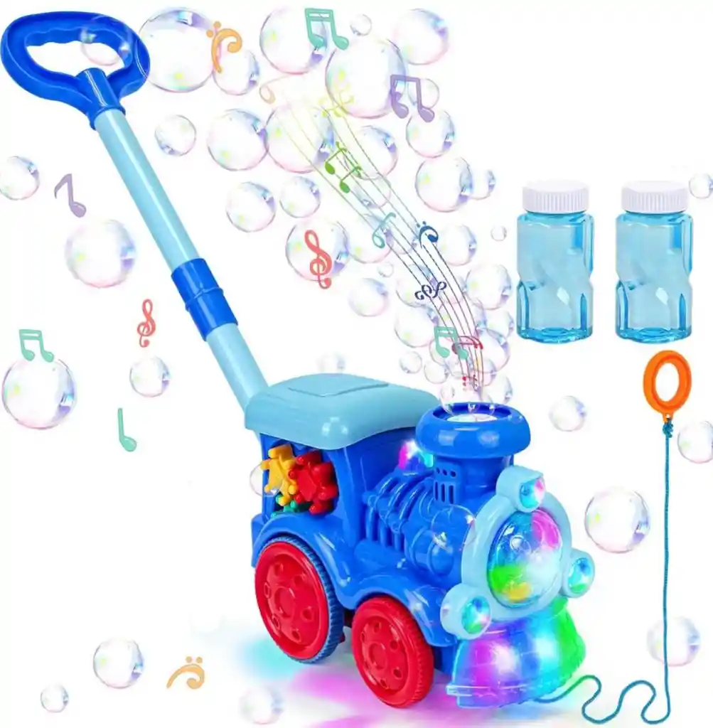 Juguete 4 En 1 Burbujas Andadera Luces Niños