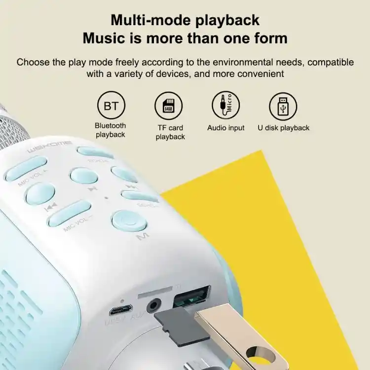 Micrófono Karaoke Portátil Bluetooth Para Música 858
