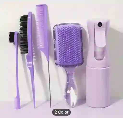 Kit Peines Morado O Cepillos Para El Cabello