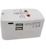 Adaptador Universal De Viaje Con 2 Puertos Usb + Tipo C – 3000w Y Protección Segura