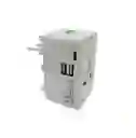 Adaptador Universal De Viaje Con 2 Puertos Usb + Tipo C – 3000w Y Protección Segura