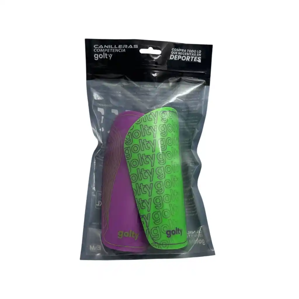 Canilleras De Fútbol Golty Premier/ Verde - Morado