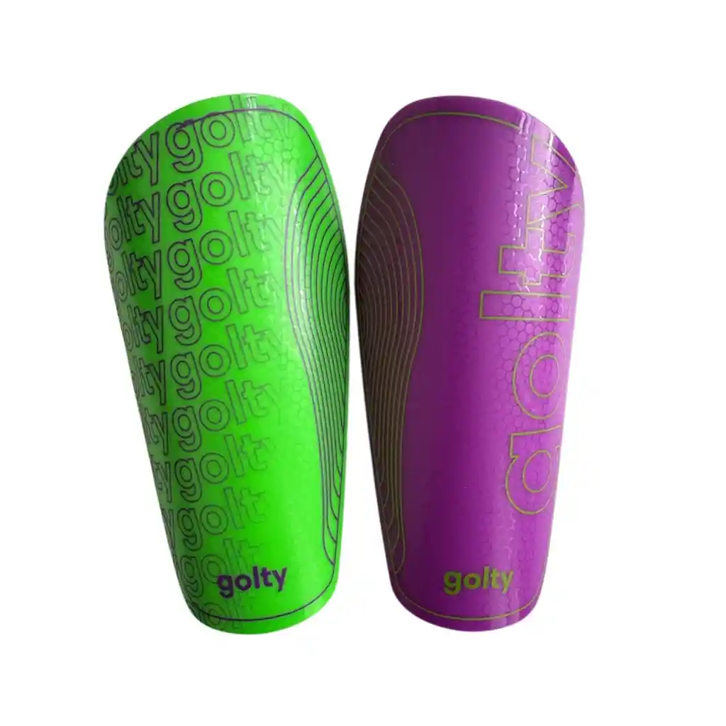 Canilleras De Fútbol Golty Premier/ Verde - Morado