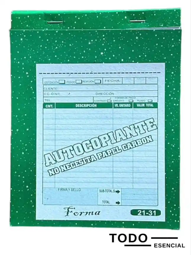 Talonario Autocopiante Facturero