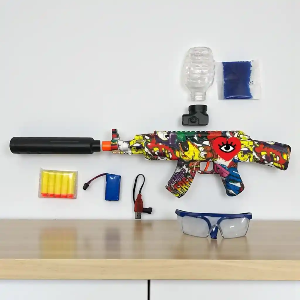 Fusil Lanzador Orvis Hidrogel Ak 47 Juguete Niños Automático Recargable