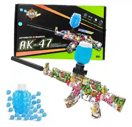 Fusil Lanzador Orvis Hidrogel Ak 47 Juguete Niños Automático Recargable