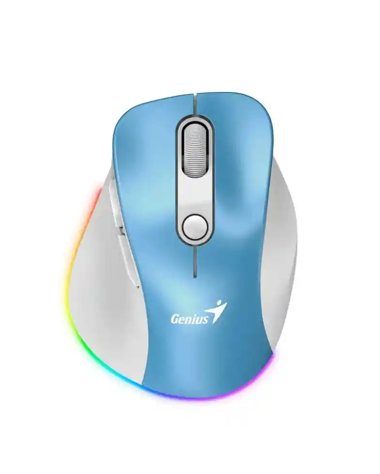 Mouse Genius Inalámbrico Bluetooth Recargable Mini Ergo 9000s Pro Azu