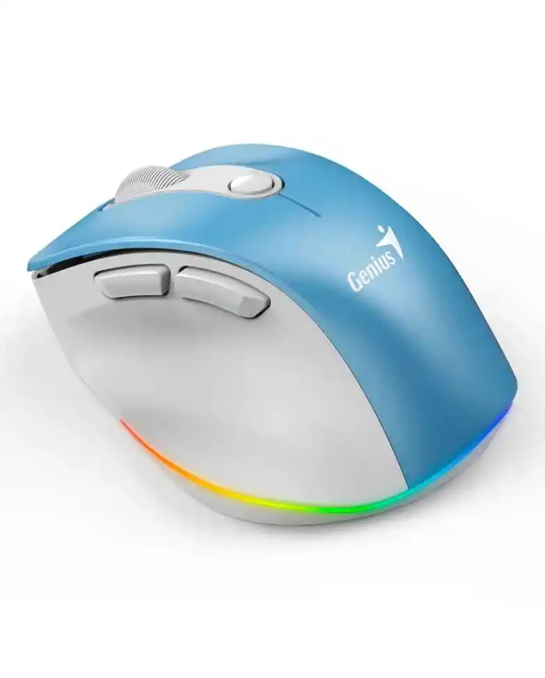 Mouse Genius Inalámbrico Bluetooth Recargable Mini Ergo 9000s Pro Azu