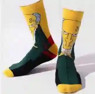 Regalo Calcetines Divertidos Animados Montgomery Burns los Simpson