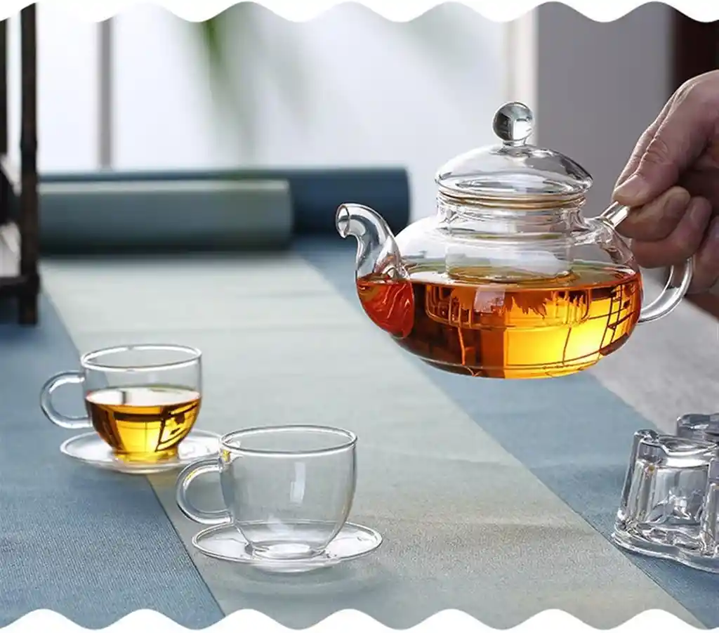 Tetera De Vidrio Gruezo Resistente Al Calor De Vidrio De Alto Borocilicato